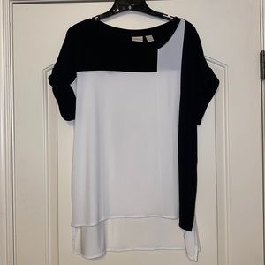 Chico’s Color Block Pullover Top